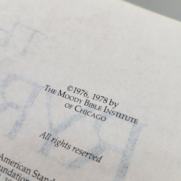 The Ryrie Study Bible New American Standard Moody Press HC Vintage 1978 Tabs - Picture 13 of 16